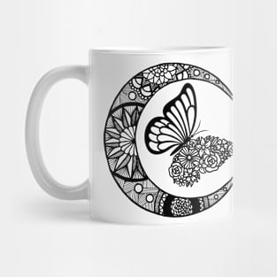 Moon & Flower Design Mug